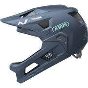 Abus Youdrop FF fietshelm in midnight blue, maat S 48-55 cm, met kinbescherming en ventilerende ontwerp.