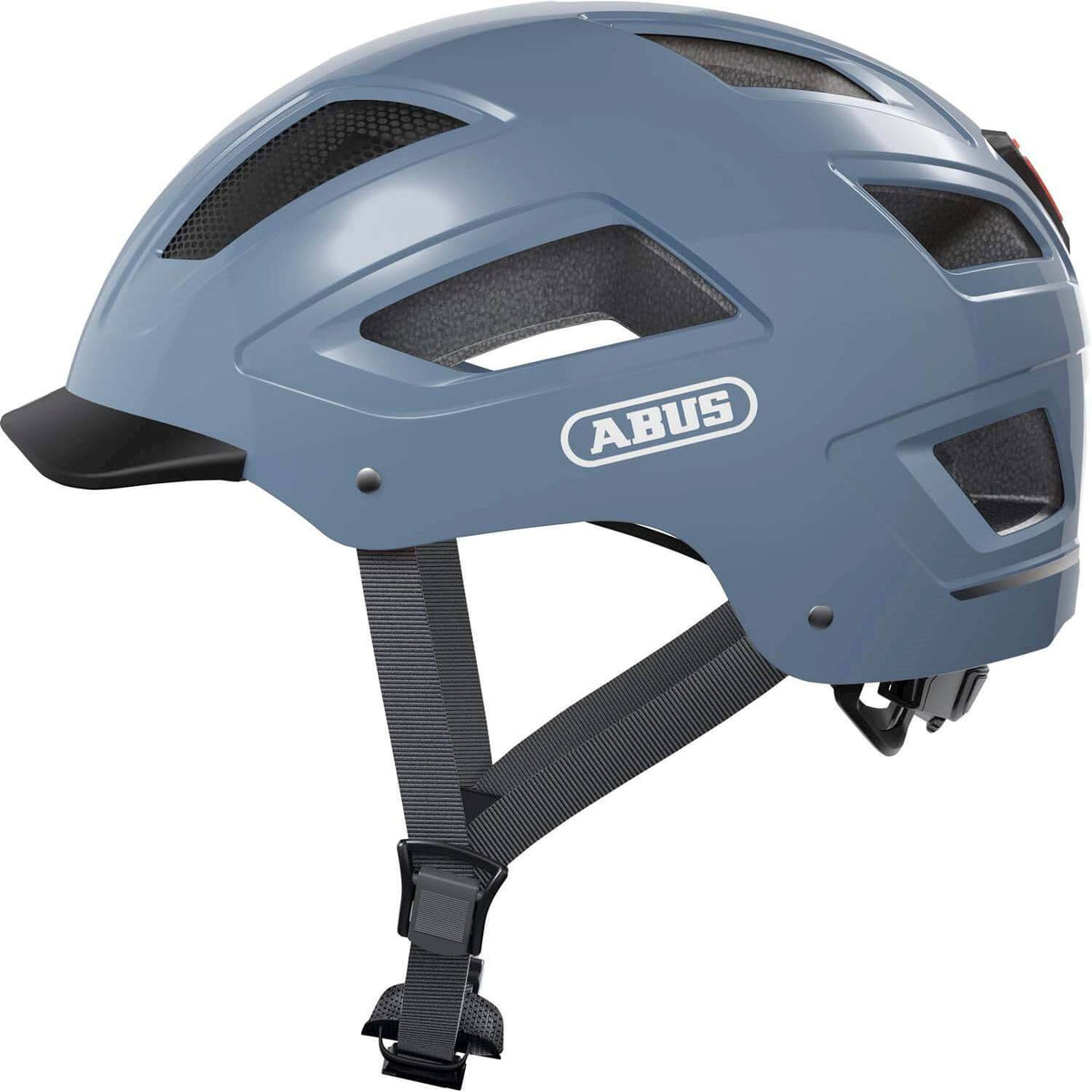 Abus Hyban 2.0 E-bike fietshelm met geïntegreerd LED-achterlicht en ventilatieopeningen, veiligheidshelm voor fietsers