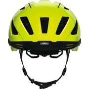 Abus Pedelec 2.0 Speed Pedelec helm in geel met oplaadbare lamp, veilig en zichtbaar voor fietsers