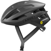 Abus Powerdome Mips racefietshelm met ventilatiegaten en Mips-systeem, gemaakt in Italië, voor wielrenners.