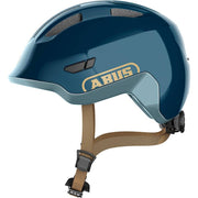 Abus Smiley 3.0 Ace kinderfietshelm met LED oplaadlicht, roze en blauwe kleuren, ventilerend en comfortabel voor kinderen