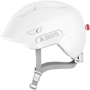 Abus Smiley 3.0 Ace kinder fietshelm met verstelbaar systeem en LED-verlichting, geschikt voor jonge kinderen.