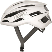 Lichtgewicht racefietshoofdbescherming Abus Stormchaser Ace met geïntegreerde verlichting, geschikt voor wielrenners.