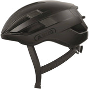 Abus Wingback racefiets helm in zwart velvet, licht en aerodynamisch ontwerp voor wielrenners.