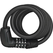 Abus Tresor 6512C/180 zwart spiralslot voor fiets, 180 x 12 mm, met cijfercode en flexibele spiraalbeveiliging