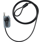 Zwart Abus Combiloop 205 kabelslot van 200 cm met 5 mm dikte, beveiligingskabel voor fietsen en buitenspullen.