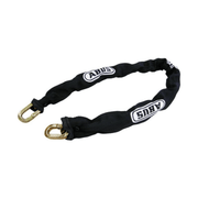 Abus kettingslot 6Ks85 met stevige ketting voor fietsbeveiliging, zwart en compact, geschikt voor extra veiligheid.