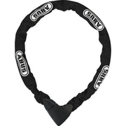 Zwart Abus 8900 kettingslot van 85 cm met 9 mm ketting, ART 2 beveiligingsklasse, voor fietsbeveiliging.