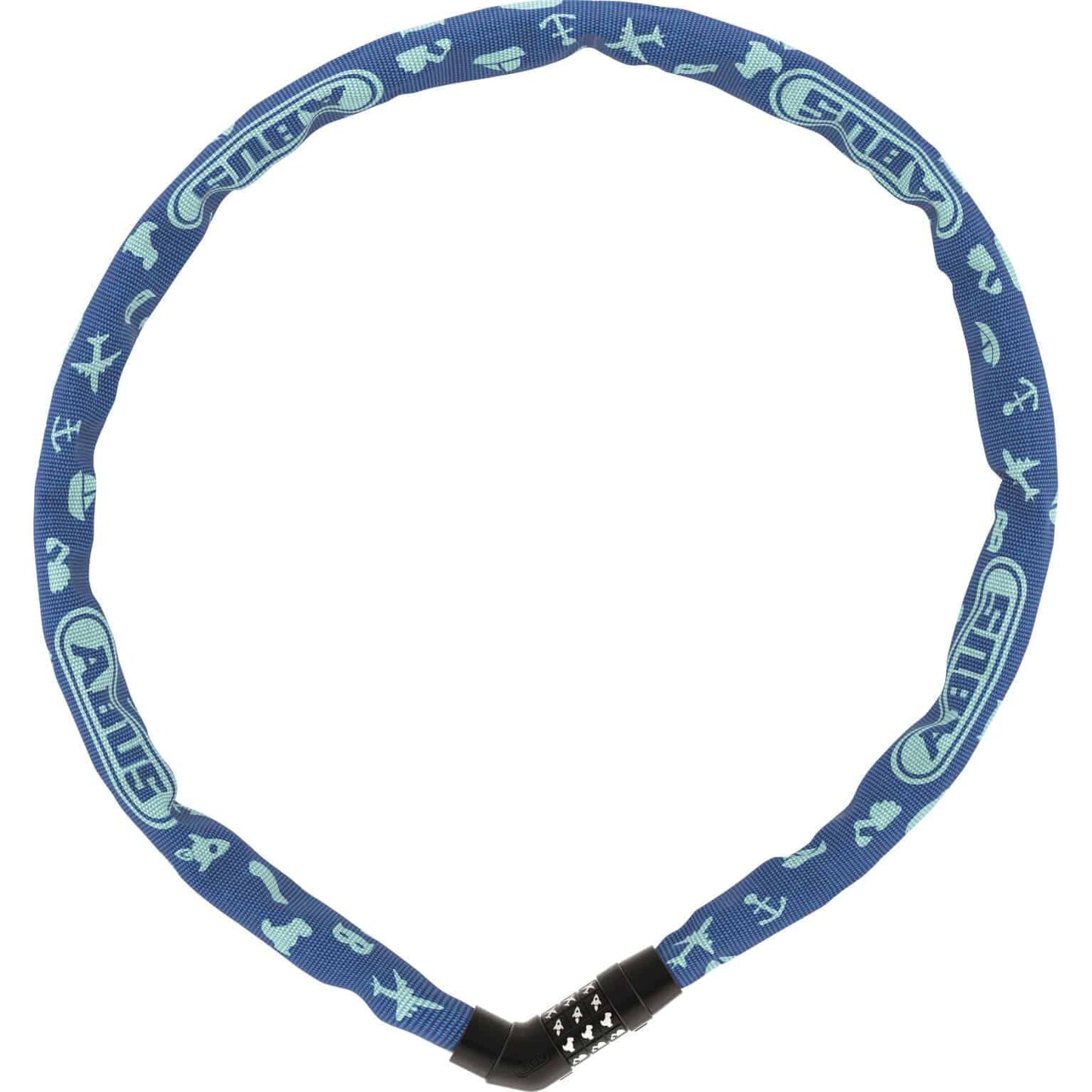 Abus Kettingslot Code 4804C/75 Blauw Symbols - Le coq wielerartikelen