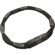 Zwart Abus 8808C/110 kettingslot met 8 mm ketting en cijfercode, veilig en stevig voor fietsbeveiliging
