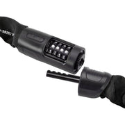 Abus 8808C 8 mm kettingslot met instelbaar cijfermechanisme en zwart ontwerp, geschikt voor fietsbeveiliging