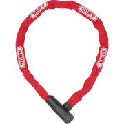 Abus Steel-O-Chain 5805K 75 cm kettingslot met textielhoes, rood, 5 mm ketting voor fietsbeveiliging