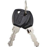 Abus Steel-O-Chain 5805K kettingslot met textielhoes, 75 cm, 5 mm ketting in rood kleur met slot en beschermhoes