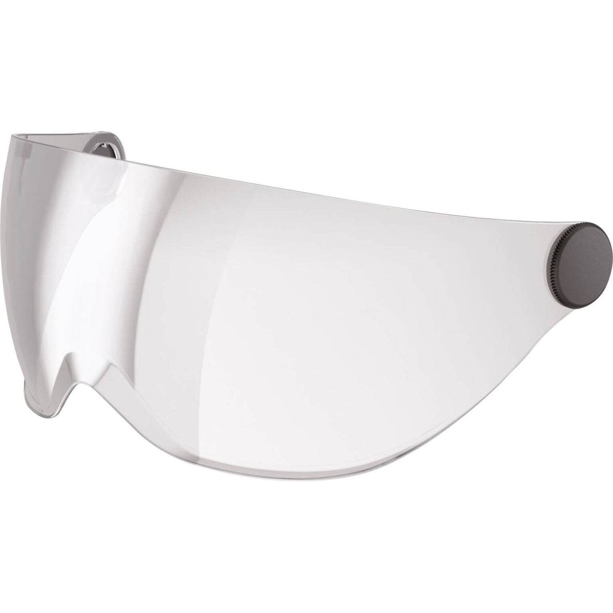 Grijze Abus Shield Vizier voor Pedelec 2.0 en Hyban 2.0 fietshelmen, biedt extra bescherming en zonwering.