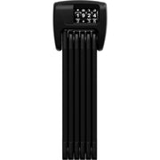 Zwart Abus Bordo 6000C SH vouwslot van 90 cm, stevig en compact, ideaal voor fietsbeveiliging.
