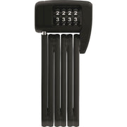Zwart Abus Bordo Lite Mini 6055C/60 vouwslot met code en houder, geschikt voor fietsbeveiliging.