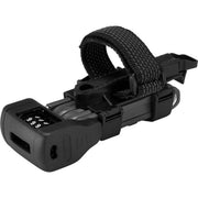 Zwart Abus Bordo Lite Mini 6055C/60 Vouwslot met code en houder, zichtbaar in de afbeelding.