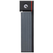 Zwart Abus Bordo Ugrip 5700 vouwslot van 80 cm, stevig fietsslot met zachte grip, zichtbaar in de afbeelding.