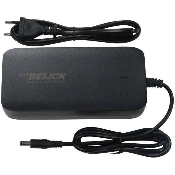 Van Beijck Li-Ion acculader voor 42V 4A met slimme lader en 5,5 x 2,1 mm aansluiting, geschikt voor elektrische fietsen