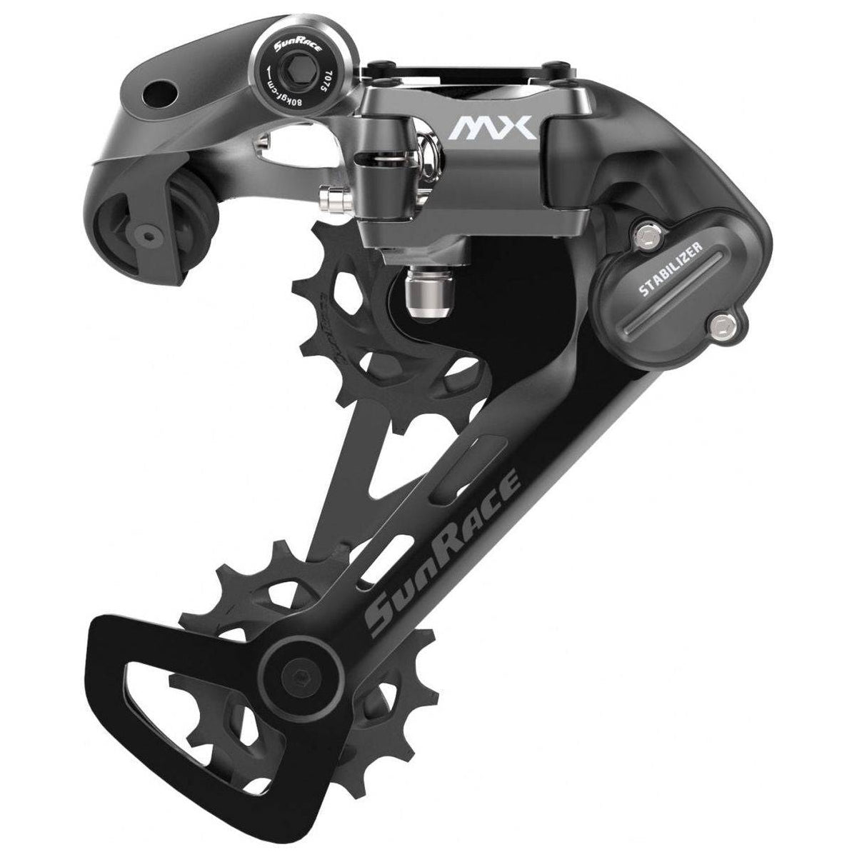 Sunrace Rdmx600 achterderailleur voor 10/11/12-speed fietsen, middellange kooi, directe montage, zwart, geschikt voor racefietsen