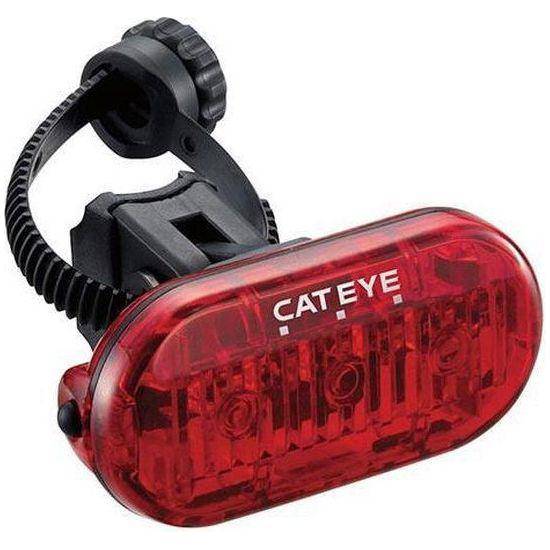 Cateye Omni 3 TL-LD135-R achterlicht met batterij, 360° zichtbaarheid en zwart ontwerp voor fietsveiligheid