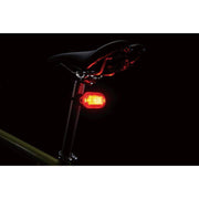 Cateye Omni 3 achterlicht met batterij, 360° zichtbaarheid, zwart, geschikt voor fietsveiligheid en verlichting.