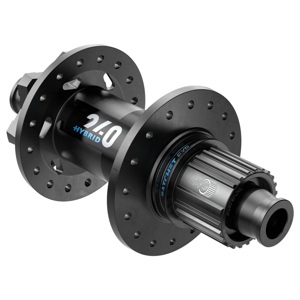Achternaaf DT Swiss 240 Hybrid SH 12V EXP ATB Boost Disc IS aluminium zwart, 32g, 148/12mm, geschikt voor mountainbikes
