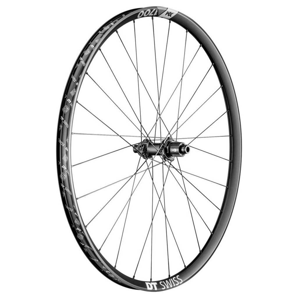 Achterwiel 27,5" DT Swiss XM1700 Spline 30 SH 12V Boost disc, zwart aluminium, MTB wiel met snelspanner.