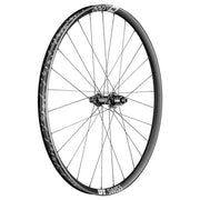 Achterwiel 27,5" DT Swiss XM1700 Spline 30 SH 12V Boost disc, zwart aluminium, MTB wiel met snelspanner.