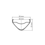 Achterwiel 27,5" DT Swiss XM1700 Spline 30 SH Boost disc, zwart aluminium voor MTB, zichtbaar met naaf en velg.