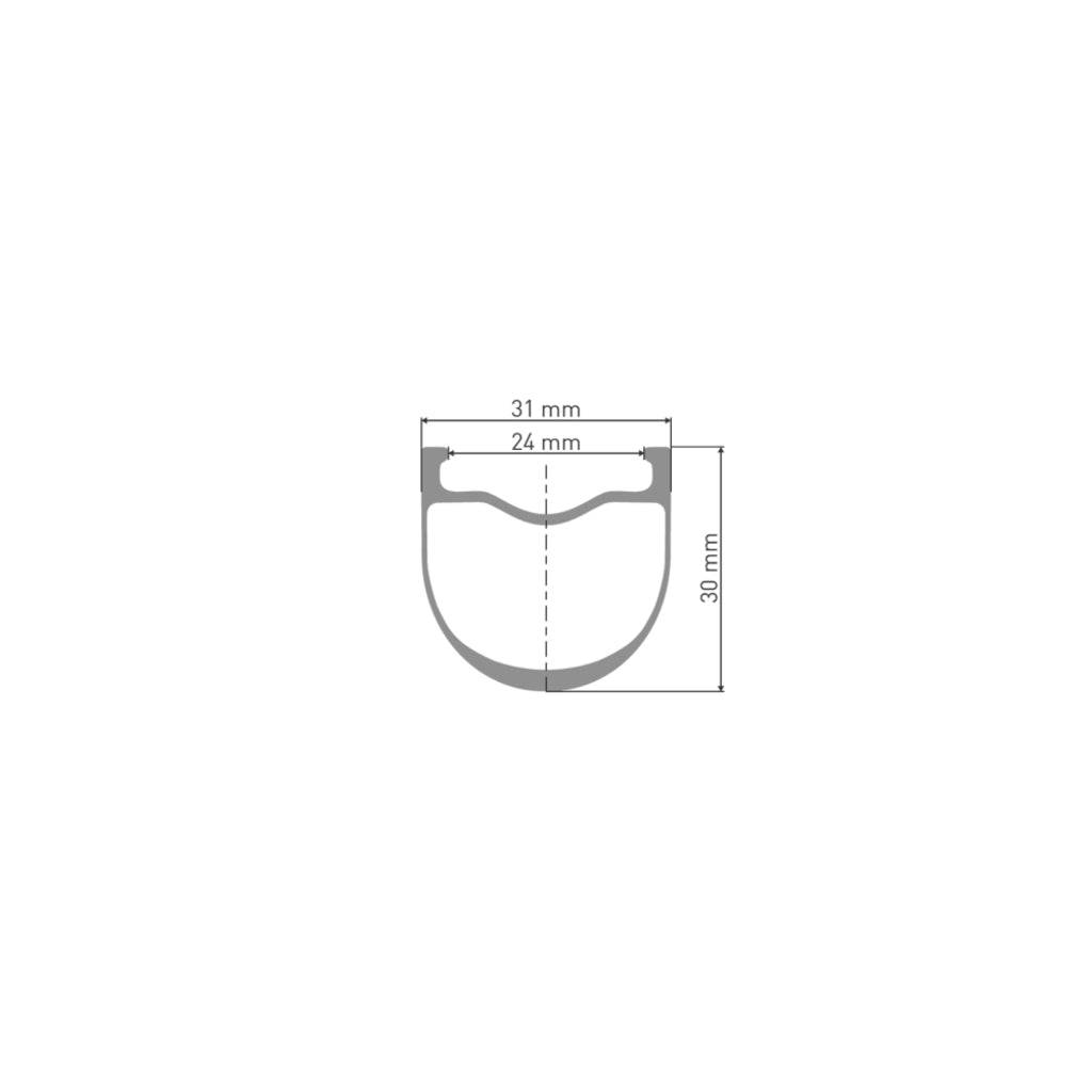 Achterwiel 28" DT Swiss HGC1400 Spline 30 DB SH 10/11V Boost Disc CL Carbon Zwart - Le coq wielerartikelen