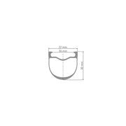 Achterwiel 28 inch DT Swiss HGC1400 Spline 30 DB disc brake carbon zwart voor gravel fietsen.