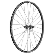 Achterwiel 29-inch DT Swiss XR1700 Spline 25 SH 12V Boost disc, zwart aluminium MTB wiel met snelspanner.