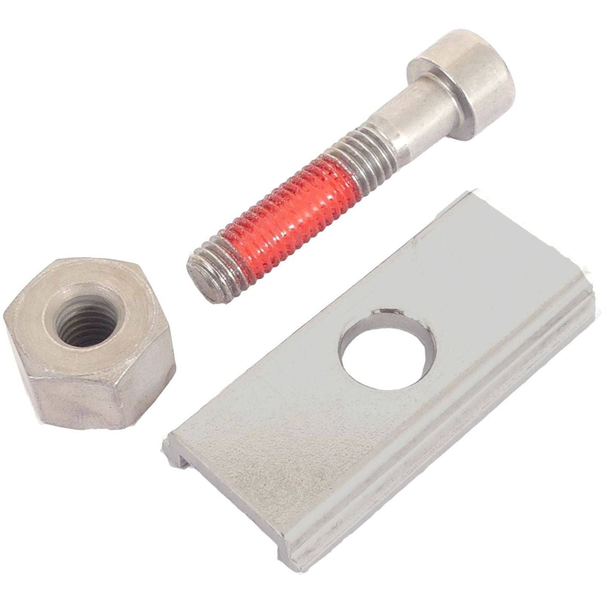Ursus Jumbo 20 mm adapterplaat voor Gazelle fiets, met M8 x 40 mm bout en moer, voor standaardonderdelen.