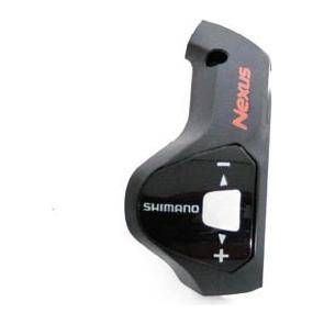 Zwarte Shimano Nexus 3 SL-3S41E rechter afdekkap voor verstelleronderdelen, geschikt voor fietsen.