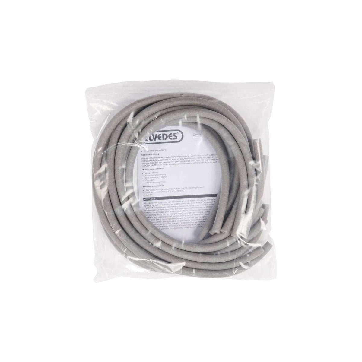 Elvedes anti-rammelslang foam 75 cm x 11 mm Ø, 10 stuks, toebehoren voor fiets, schuimrubber bescherming.