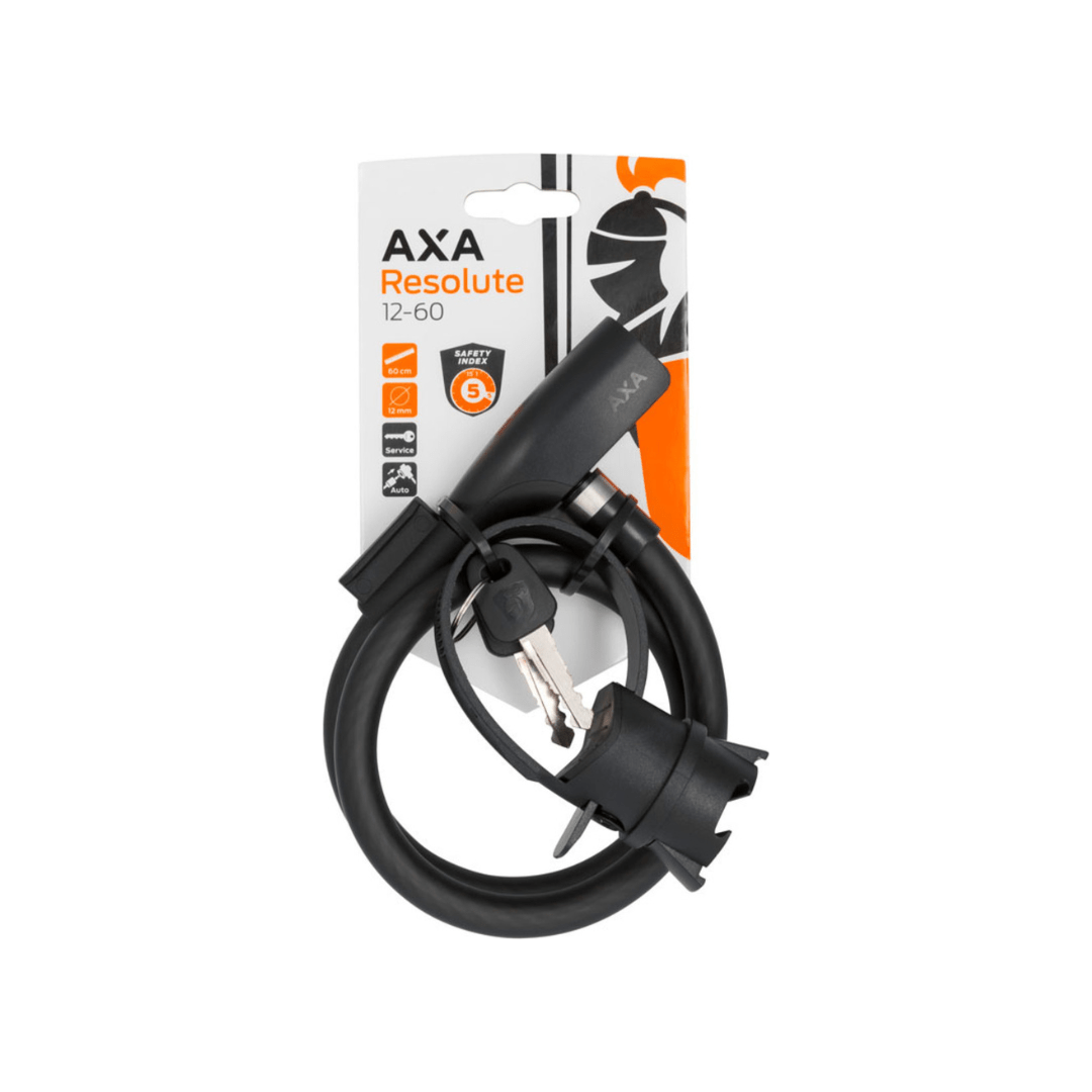 Axa Kabelslot Resolute 12-60 - Zwart - Le coq wielerartikelen