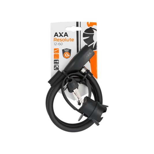 Axa Kabelslot Resolute 12-60 - Zwart - Le coq wielerartikelen