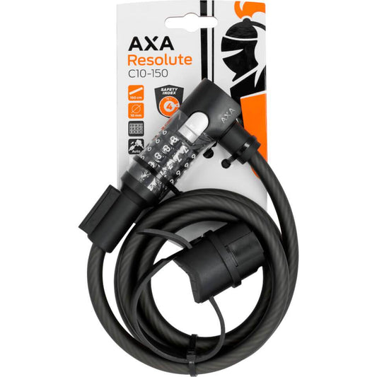 Axa Kabelslot Resolute C10-150 Code - Zwart - Le coq wielerartikelen