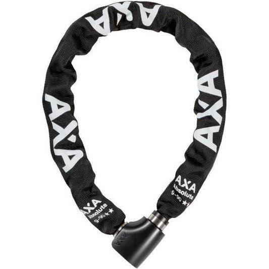 Axa Kettingslot Absolute 9-90 Met Polyester Hoes - Zwart - Le coq wielerartikelen