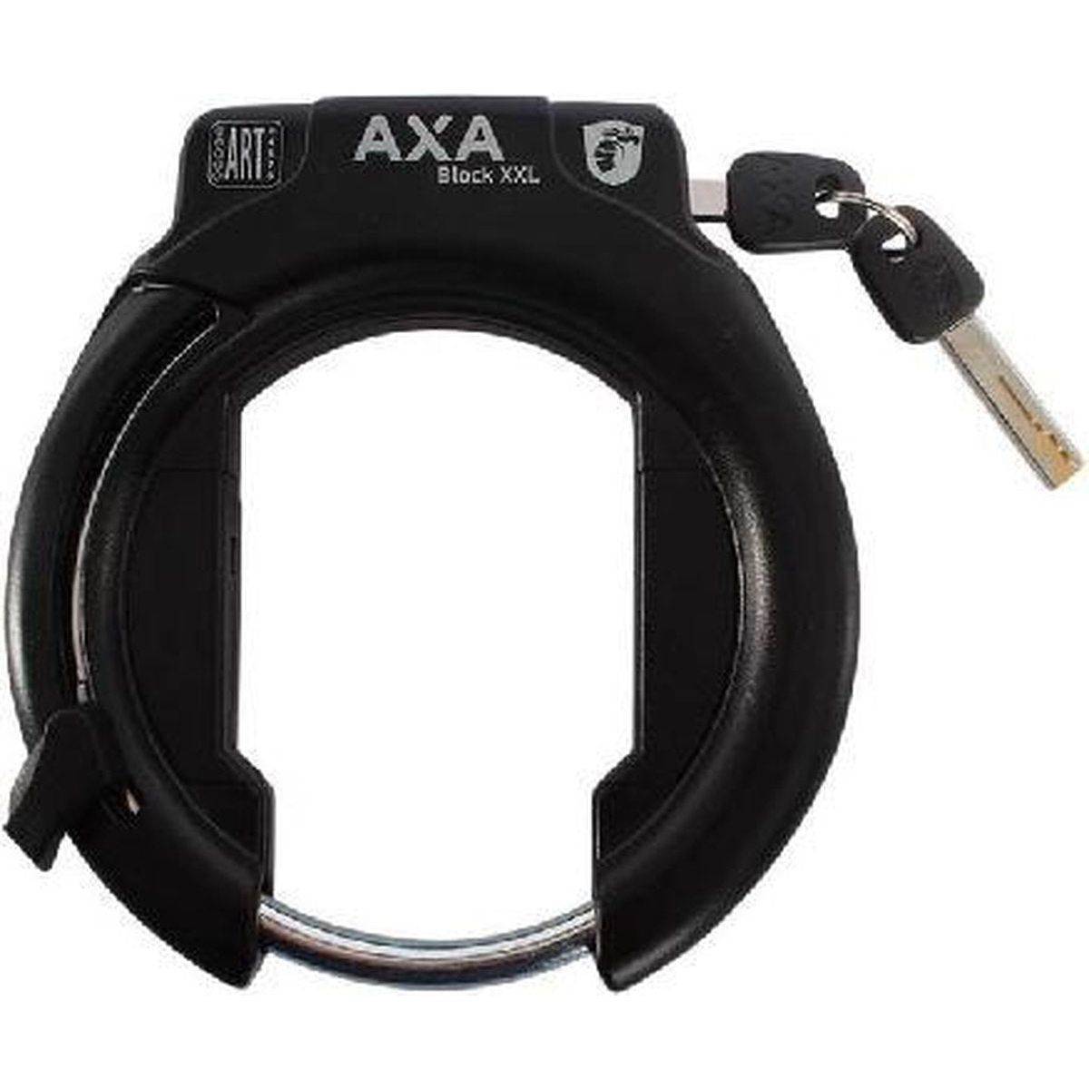 Axa Ringslot Block Xxl - Zwart (Op Kaart) - Le coq wielerartikelen
