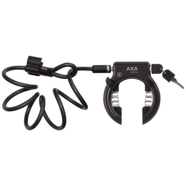 Axa Ringslot Solid Plus Art2 Met Insteekkabel Newton Pl150 - Zwart - Le coq wielerartikelen
