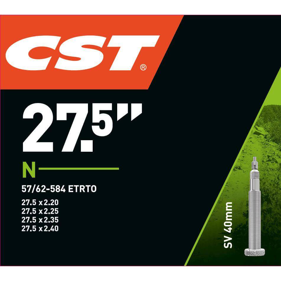CST binnenband 27,5 inch, 2,20-2,40, FV 40mm, rubber binnenband voor mountainbikes en stadsfietsen