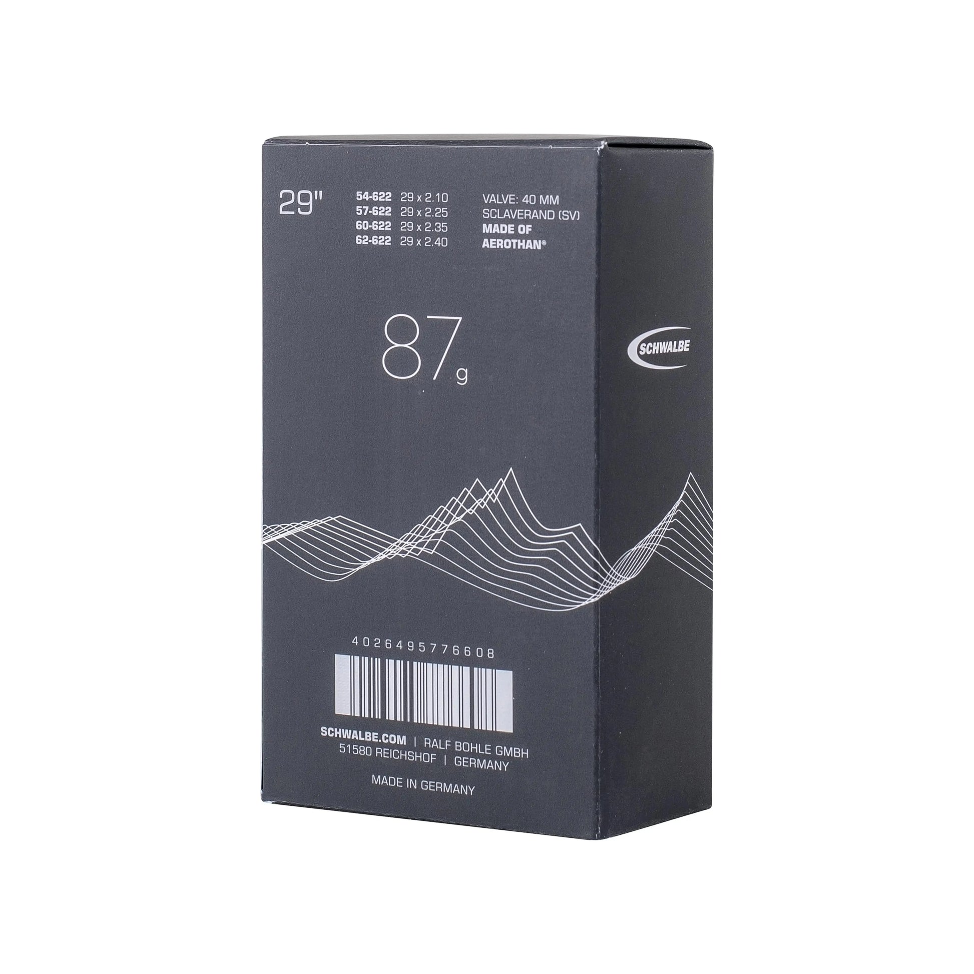 Binnenband 29" Schwalbe Aerothan SV19FE 29x250-300 SV 40mm - Le Coq Wielerartikelen