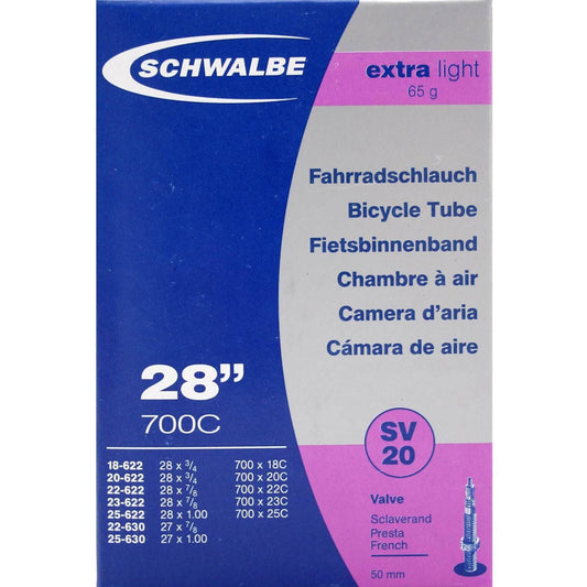 Schwalbe Binnenband Sv20 Extra Light 28 X 0.75 - 1.00 Fv 50Mm - Le Coq Wielerartikelen