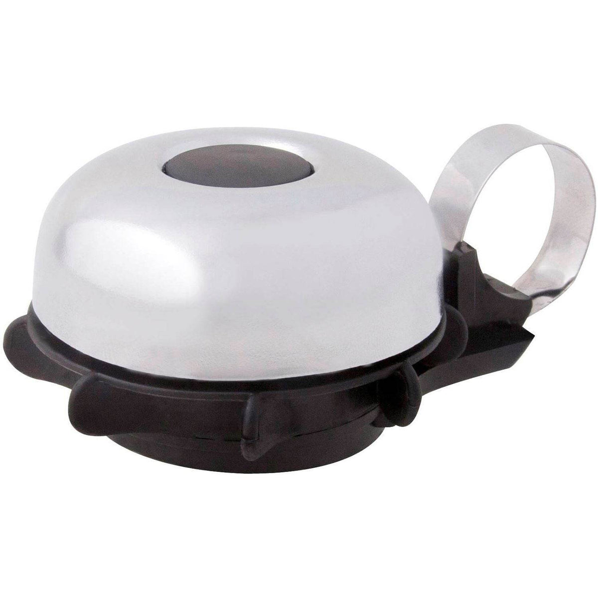 Spanninga Easyring bel accessoire met chroomafwerking en eenvoudige montage, geschikt voor fietsverlichting en accessoires.