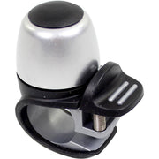 Breed Widek Compact 2 Mini fietbel in geel met zwart, compacte metalen bel voor op de fiets.