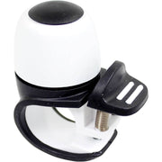 Breed Widek Compact 2 Mini fietbel met ronde metalen belknop en zwart rubberen ring, ideaal voor fietsen.