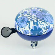 Widek Ding Dong Delfts Blauw fietbel met 80 mm diameter, keramische bel met Delfts blauw patroon, voor fietsaccessoire.