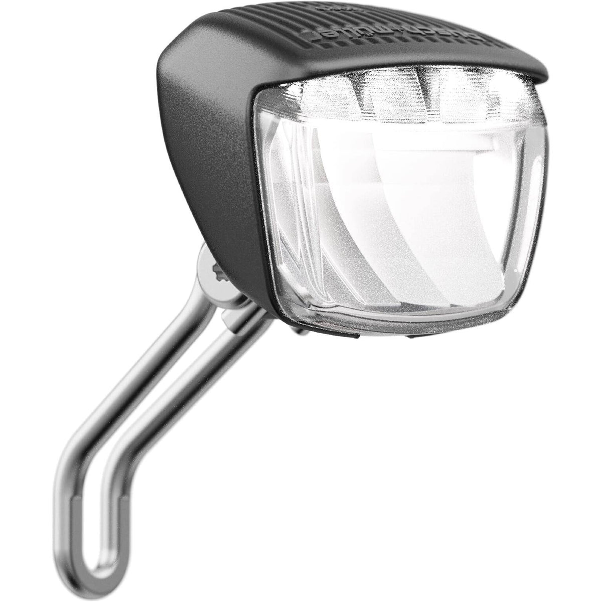 Busch & Müller Lumotec Briq-S N Dynamo Koplamp met 60 Lux, heldere verlichting voor fietsers, zwart ontwerp, zichtbaar in afbeelding